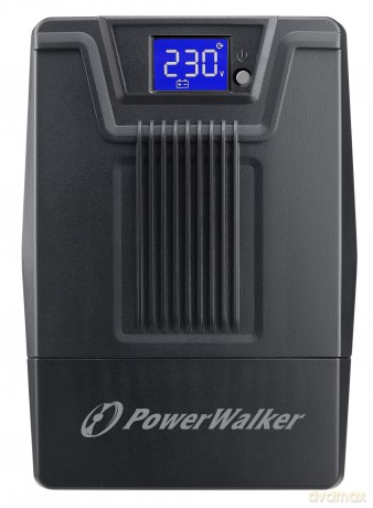 Zasilacz awaryjny UPS POWERWALKER LINE-INTERACTIVE 600VA SCL 2X PL 230V RJ11/45 IN/OUT, USB, LCD