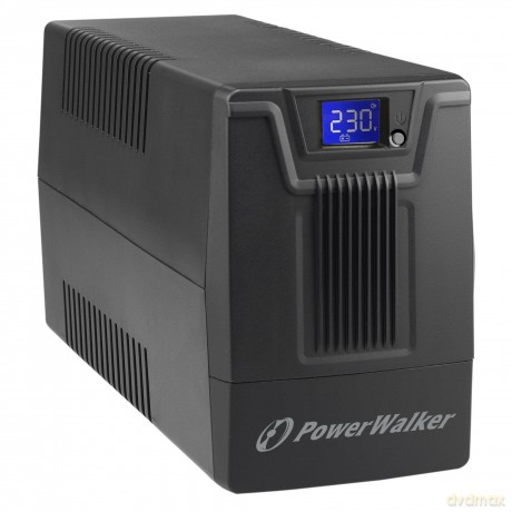 Zasilacz awaryjny UPS POWERWALKER LINE-INTERACTIVE 600VA SCL 2XSCHUKO 230V, RJ11/ 45 IN/OUT, USB, LCD