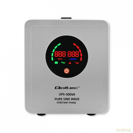 Zasilacz awaryjny UPS Pure Sine Wave | 500VA | 350W | Stała faza | Szary