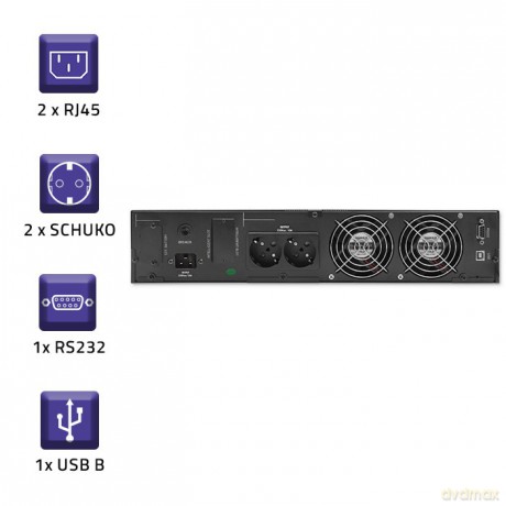 Zasilacz awaryjny UPS RACK | 2kVA | 1600W | LCD