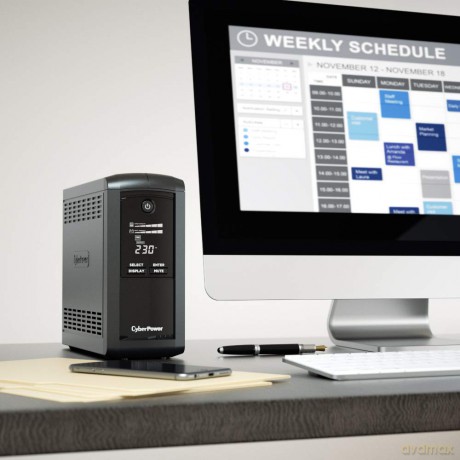 Zasilacz awaryjny UPS VP1000EILCD 1000VA/550W AVR/LCD/6xC13/RJ11/RJ45