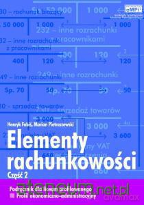 Elementy rachunkowości cz. 2 WZ [KSIĄŻKA]