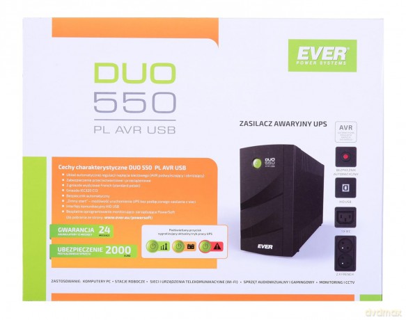 Zasilacz UPS DUO 550 PL AVR USB T/DAVRTO-000K55/01