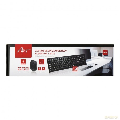 Zestaw bezprzewodowy klawiatura + mysz AK-48A USB