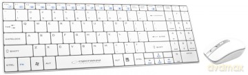 ZESTAW BEZPRZEWODOWY KLAWIATURA SLIM + MYSZ 2,4 GHz EK122W LIBERTY BIAŁY
