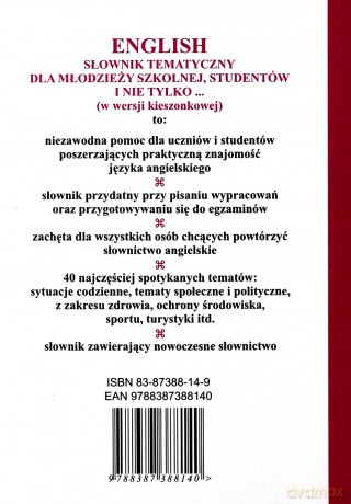 English. Słownik tematyczny kieszonkowy [KSIĄŻKA]