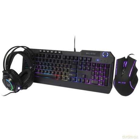 Zestaw gamingowy Klawiatura + mysz + słuchawki
