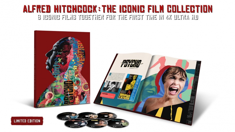 Alfred Hitchcock: The Iconic Film Collection: Rear Window | To Catch a Thief | Vertigo | North by Northwest | Psycho | The Birds (Okno na podwórze / Złodziej w hotelu / Zawrót głowy / Północ - północny zachód / Psychoza / Ptaki) [6xBlu-Ray 4K]
