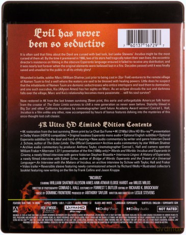 Incubus [Blu-Ray 4K]+[Blu-Ray]