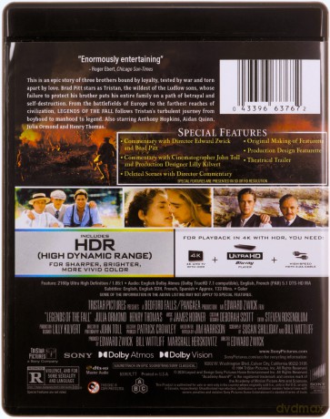 Legends of the Fall (Wichry namiętności) [Blu-Ray 4K]+[Blu-Ray]