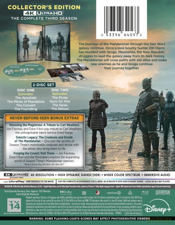 Star Wars The Mandalorian The Complete Season 3 (steelbook) [2xBlu-Ray 4K]