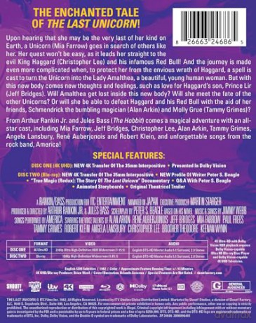 The Last Unicorn (Ostatni jednorożec) (steelbook) [Blu-Ray 4K]+[Blu-Ray]