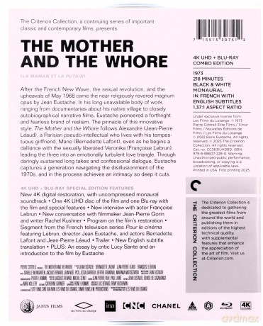 The Mother and the Whore (Mama i dziwka) (The Criterion Collection) [Blu-Ray 4K]+[Blu-Ray]