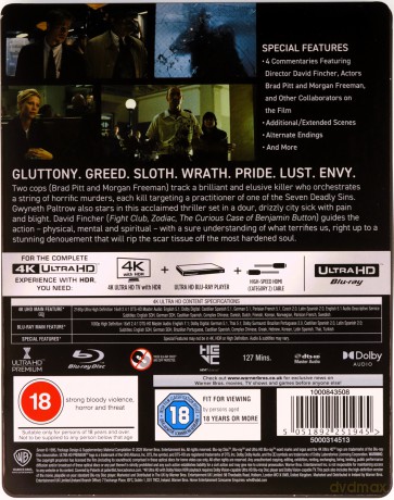 Se7en (Siedem) (steelbook) [Blu-Ray 4K]+[Blu-Ray]