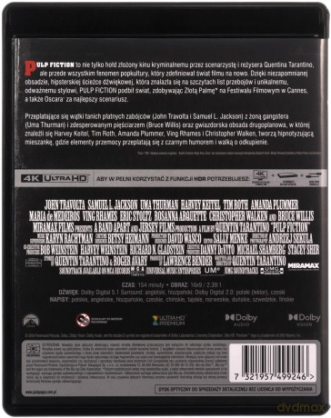 Pulp Fiction [Blu-Ray 4K]
