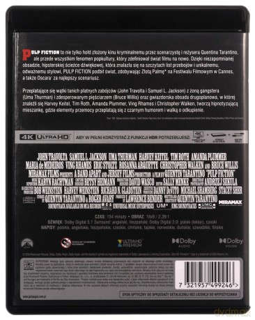 Pulp Fiction [Blu-Ray 4K]