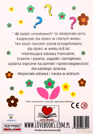 40 zadań umysłowych dla dzieci w wieku 6-9 lat - Agnieszka Wileńska [KSIĄŻKA]