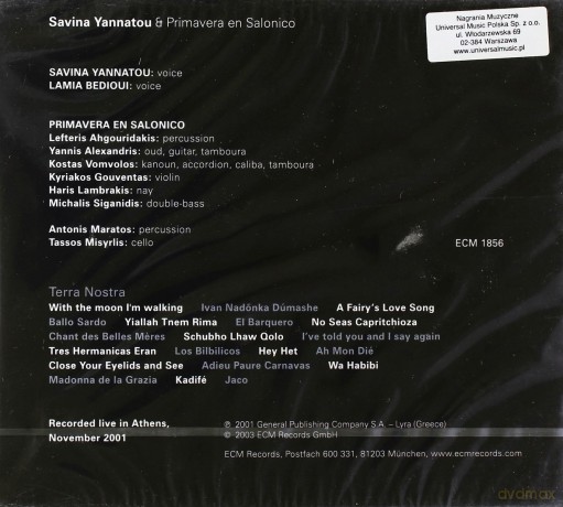 Savina Yannatou: Primavera En Salonico [CD]