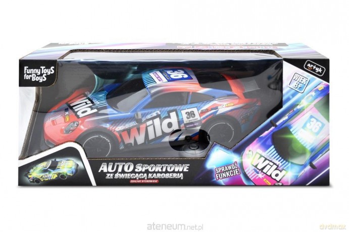 Auto sportowe ze świecącą karoserią