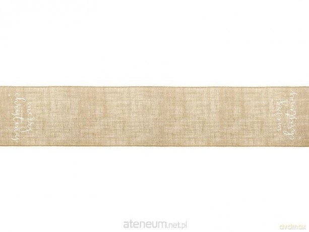 Bieżnik jutowy Merry Christmas biały 50x250cm