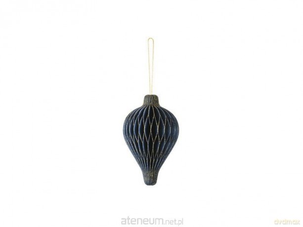 Bombka papierowa honeycomb Kropelka granat 8x12cm