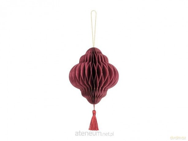 Bombka papierowa honeycomb Latarnia bordo 13,2x15
