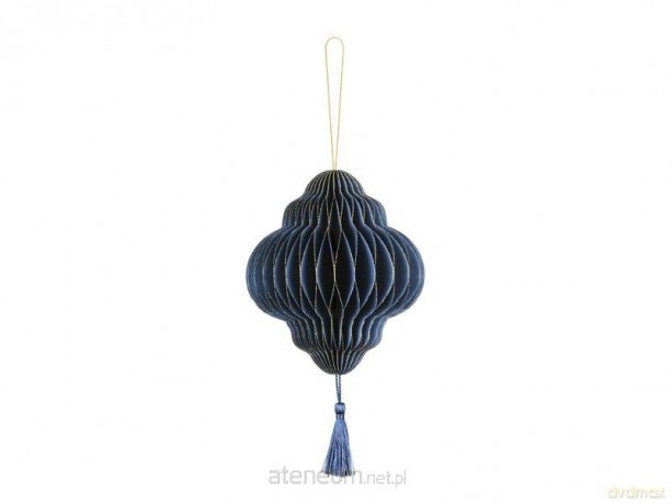 Bombka papierowa honeycomb Latarnia granat 13,2x15