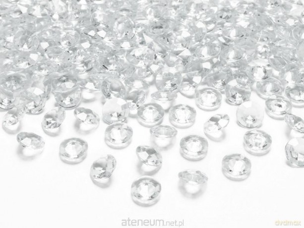 Diamentowe konfetti bezbarwny 12mm 100szt