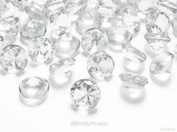 Diamentowe konfetti bezbarwny 20mm 10szt