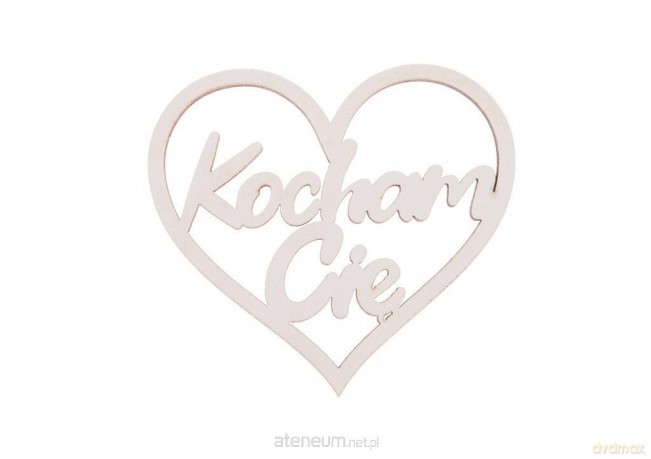 Drewniany napis - Kocham Cię 5szt biały