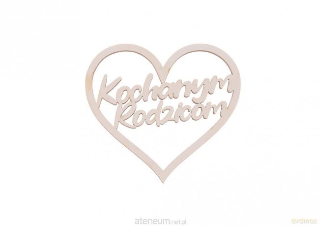 Drewniany napis - Kochanym Rodzicom 5szt biały