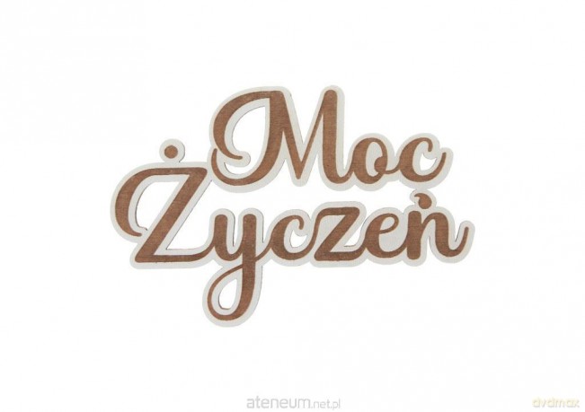 Drewniany napis - Moc życzeń 5szt biały