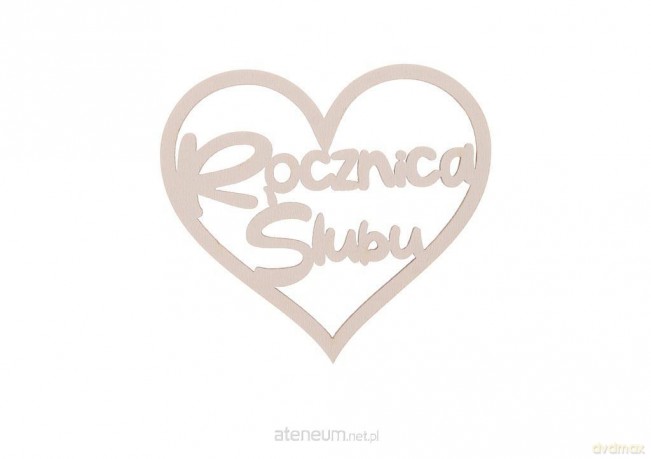 Drewniany napis - Rocznica ślubu 5szt biały