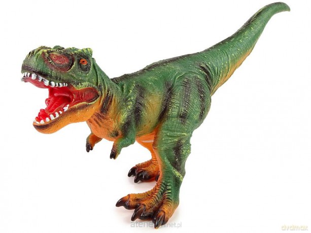 Duża figurka dinozaur Tyranozaur Rex ziel-pomarań. [FIGURKA]