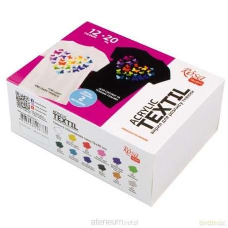 Farby do tkanin Heart 20ml 12 kolorów