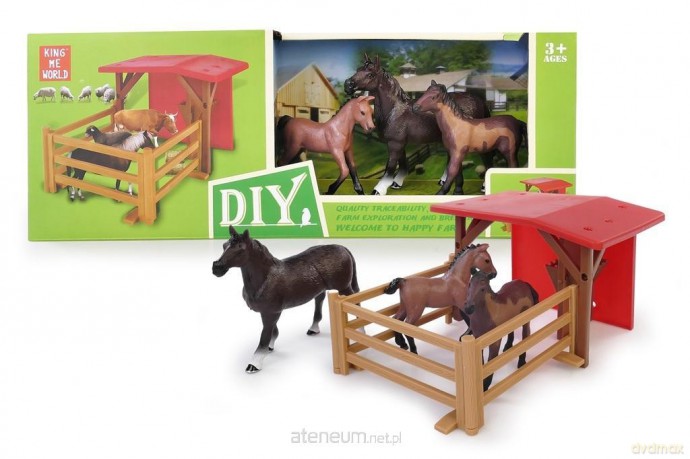 Figurki koników z zagrodą [FIGURKA]