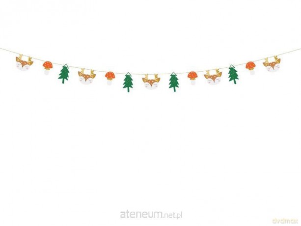 Girlanda papierowa Las mix 1.7m
