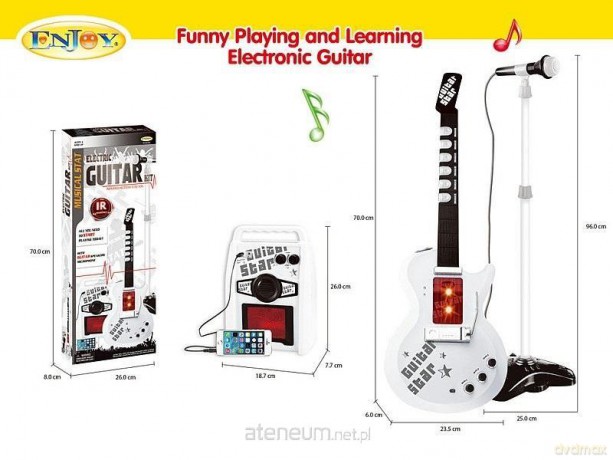 Gitara z mikrofonem i głośnikami