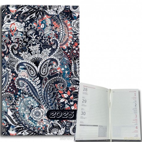 Kalendarz 2025 A6 tygodniowy Paisley ornament [KALENDARZ]