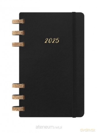 Kalendarz 2025 tygodniowy i miesięczny L czarny [KALENDARZ]
