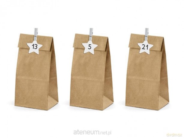 Kalendarz adwentowy Torebki kraft 24szt