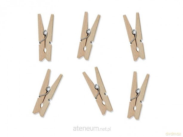 Klamerki drewniane naturalne drewno 20szt
