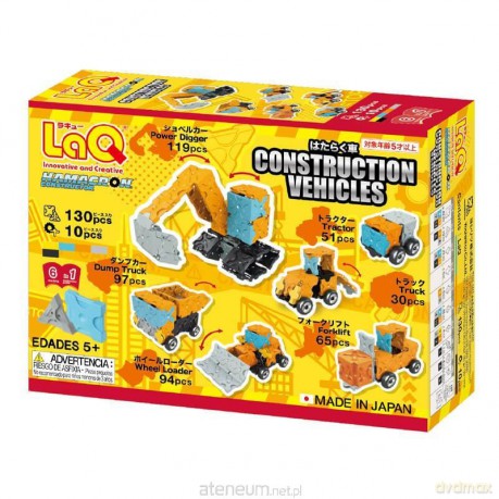 Klocki edukacyjne LaQ Construction Vehicles [KLOCKI]