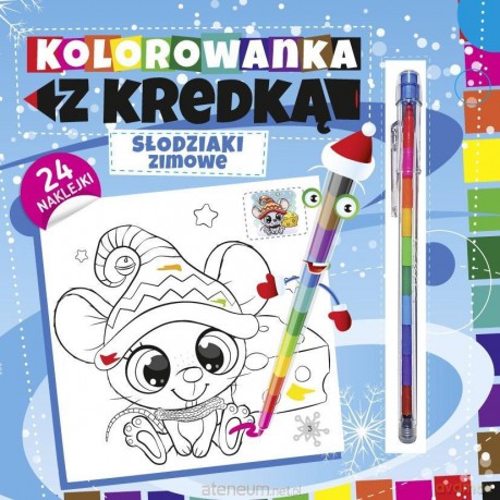 Kolorowanka z kredką. Słodziaki zimowe [KSIĄŻKA]