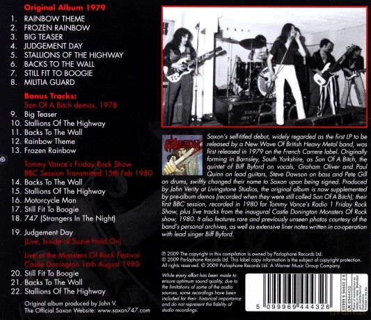 Saxon: Saxon (2009 Digitally Remastered)+(Bonus) [CD]