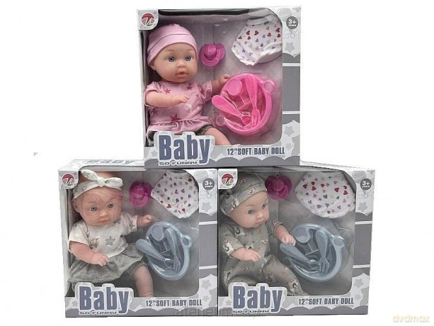 Lalka bobas 30cm z akcesoriami do karmienia MIX