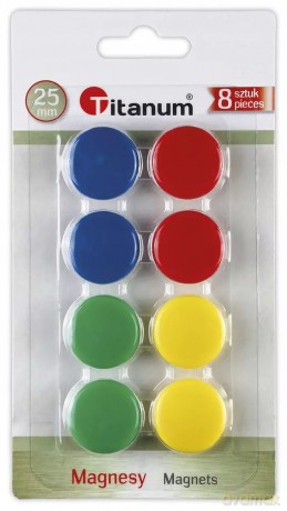 Magnesy do tablic 25 mm 8szt