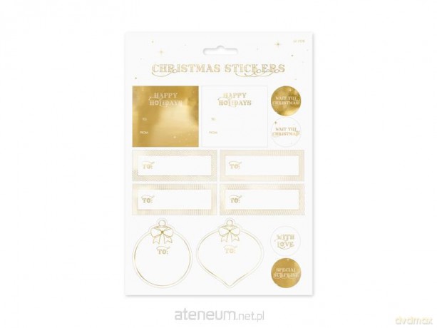 Naklejki Christmas złoty