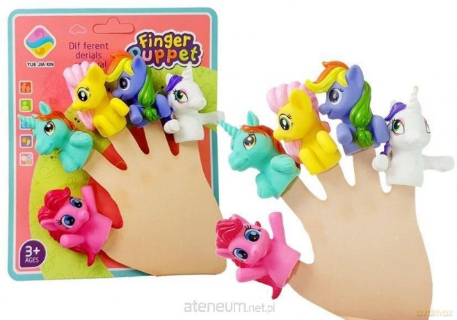 Nakładki na palce Kucyki Pacynki Jednorożec 5el [FIGURKA]