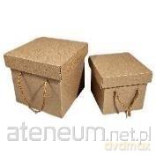 Pudełko prezentowe kraft z rączkami 15x15x15cm